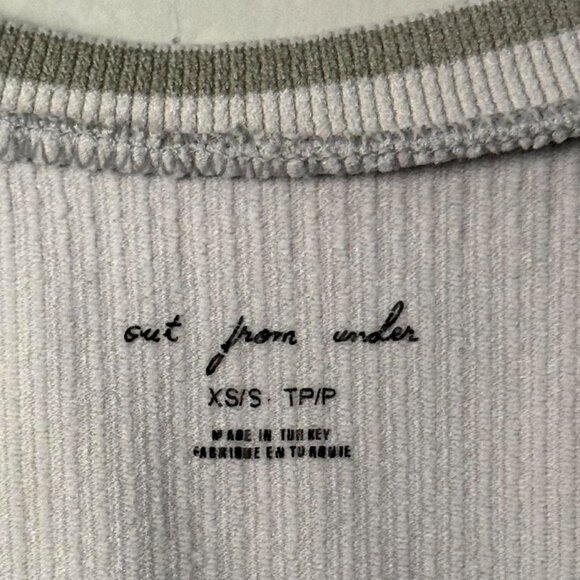 Urban Outfitters Out From Under Go For Gold Seamless Top Ivory Grey Crop Top - Picture 2 of 6